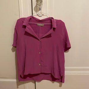 Silk Everlane Pink Button Up